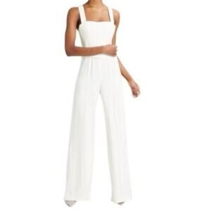 Theory NWT Rosina Bustier Jumpsuit Crepe Ivory Size 4   - TLC Discount